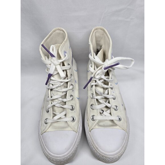 Converse Chuck Taylor All Star Lift Timeless White Embroidery High Platform Sz 7 - Picture 10 of 16